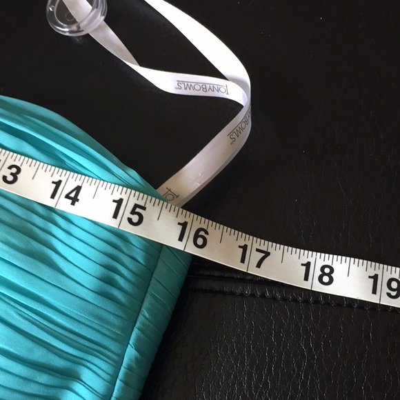 Turquoise cocktail strapless silver embellished - Picture 4 of 6